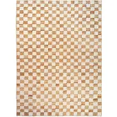 Ferm Living Käsinkudottu Villamatto Check 200x300 cm Off-White