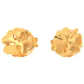 Enamel Copenhagen Studs, Organic Clover Mini - Gold - ONE SIZE