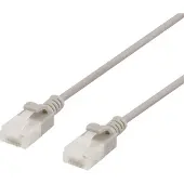 Deltaco – U/UTP Cat6a laitekaapeli, ohut, läpimitta 3,5mm, 0,5m, harmaa (UUTP-1010)