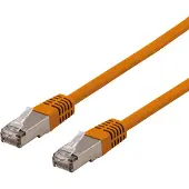 Deltaco – S/FTP Cat6 laitekaapeli, Delta-sert., LSZH, 1m, oranssi (SFTP-61ORH)