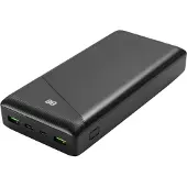 Deltaco – Virtapankki pikalatauksella, 30 000 mAh / 111 Wh, musta (PB-C1002)