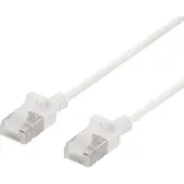 Deltaco – U/FTP Cat6a laitekaapeli, ohut, läpimitta 3,8mm, 0,3m, valk (UFTP-1008)