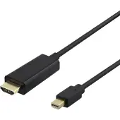 Deltaco – Mini DisplayPort / HDMI -kaapeli, 3 m, musta (110021)