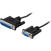 Deltaco – Sarjaprintterikaapeli DB25u-DB9n, musta, 3m (DEL-32E-B)