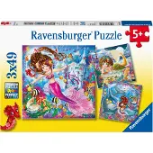 Ravensburger Palapeli Merenneidot 3x49
