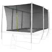 ISPORT Air Black 5,2x3 m trampoliiniin turvaverkko narukiinnityksellä (ilman tolppia)