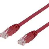 Deltaco Cat6 U/UTP RJ45 10m -verkkokaapeli, punainen