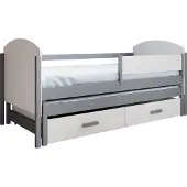 ADRK Furniture Lasten sänky Olen, 180x80 cm, harmaa/valkoinen