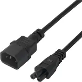 Deltaco – Power cable IEC C14 - IEC C5, 5m, black (1902271)