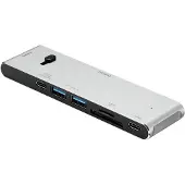 Deltaco USB-C telakka, HDMI/SD/mSD lukija, MacBook yhteensopiva