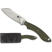 Spyderco Stok Drop Point FB50GPOD OD Green G10 fixed knife, Sjoerd Stok design