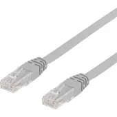 Deltaco – U/UTP Cat6 patch cable, LSZH, 4m, grey (TP-64)