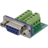 Deltaco DC-391 DE-9 naaras 10-pin riviliitin sovitin