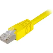 Deltaco – F/UTP Cat6 laitekaapeli, 0,75m, keltainen (STP-607GL)