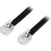 Deltaco – Modulaarikaapeli RJ12/6C, 2m, musta (DEL-159B)