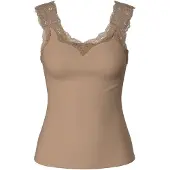 Pieces Pcbarbera Lace Top Jrs Noos Bc - Brown - S