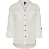 Vero Moda Vmbumpy L/S Shirt New Wvn Ga Noos - White - L