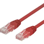 Deltaco – U/UTP Cat6 laitekaapeli, 0,3m, punainen (TP-603R)