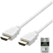 Deltaco Ultra High Speed HDMI-kaapeli 2.1 - Valkoinen - 1m