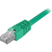 Deltaco – F/UTP Cat6 laitekaapeli 0.3m, vihreä (STP-603G)