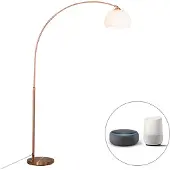 QAZQA Älykäs kaarilamppu kupari sis. A60 Wifi - Arc Basic