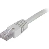 Deltaco – F/UTP Cat6 suojattu laitekaapeli, 0,5m, harmaa (STP-60)