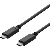 Deltaco musta 480 Mbps USB-C kaapeli