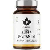 Raw Organic D-vitamiinikapseli 50 mq 60 kpl