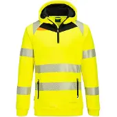 Portwest DX482 Hi-Vis kelta/musta vetoketjuhuppari