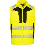 Portwest DX479 Hi-Vis Softshell kelta/musta työliivi