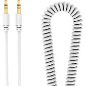 Sinox PRO mini jack kierrekaapeli. 3m. Valkoinen