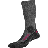 P.A.C. . TR 6.1 Trekking Merino Medium Women Grey Melange-Berry hyttys- ja punkkisuoja merinovillasukat