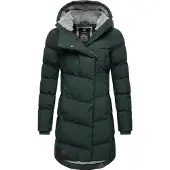 Ragwear Pitkä talvitakki 'Pavla' tummanvihreä