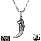 Northern Viking Jewelry NVJRS025 kaulakoru Fenrir Wolf Head