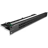 Leviton Voice patch panel 50xrj45.1u Musta