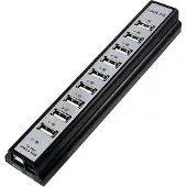 Logilink Hub 10 USB 2.0 -porttia virtalähteellä