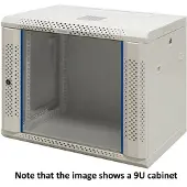 Deltaco 19" räkkikaappi, 6U, 600x450mm, lasiovi, valkoinen