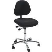 Global Stole Office chair with euromatic seat mechanism and easy-running castors - Musta wool