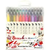 Pentel SESW30C-24 Brush Sign Pen Twin