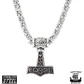 Northern Viking Jewelry NVJRS040 kaulakoru Asatru Thor's Kuningasketjulla