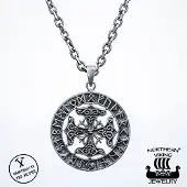 Northern Viking Jewelry Neljä Thorin Vasaraa hopeariipus NVJ-H-RS030