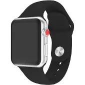 Wave silikoniranneke, Apple Watch 38 / 40 / 41 / 42 mm, musta