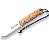 Joker Trampero Scandi puukko, Curly Birch, Firesteel