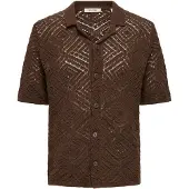 Only & Sons Neuletakki 'ONSKolmar' tummanruskea