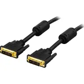Deltaco DVI-D -näyttökaapeli, Dual-Link, 3m, musta
