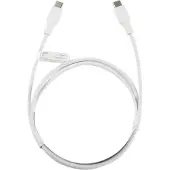 Deltaco 60W USB-C to USB-C Latauskaapeli - Valkoinen - 1 m
