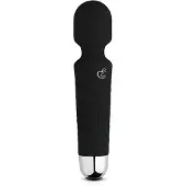 EasyToys - mini wand vibraattori - ladattava - musta