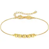 Nomination Armonica hopearannekoru Rich zirkonioilla heart Gold 241303/006