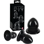 You2Toys - Stretching Plug Kit - anustappisetti - 3 kpl (musta)
