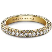 Pandora 14K Gold-Plated Ring With Clear Cubic Zirconia - Gold - 54